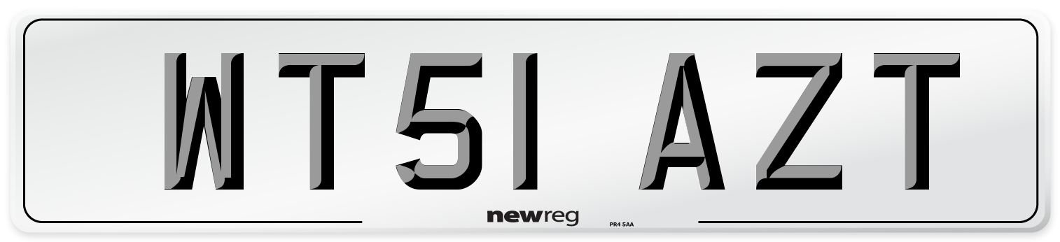 WT51 AZT Number Plate from New Reg